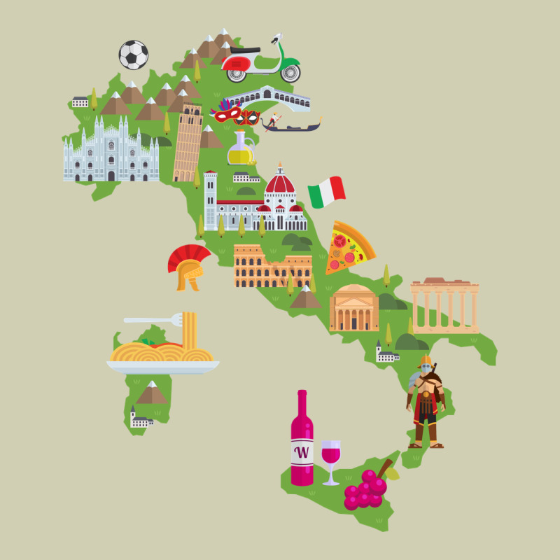 Italy Map Heavy Core Tee by artisFamous | Teevron