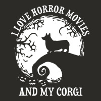 I Love Horror Movies And My Corgi Funny Corgi Heavy Core Tee | Teevron