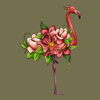 Flamingo With Tropical Flowers Vintage Hoodie | Teevron