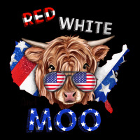 Red White And Moo Cow Heavyweight Sweatshirt | Teevron