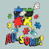 Au-some! Autism Puzzle Dabbing Heavy Core Tee | Teevron