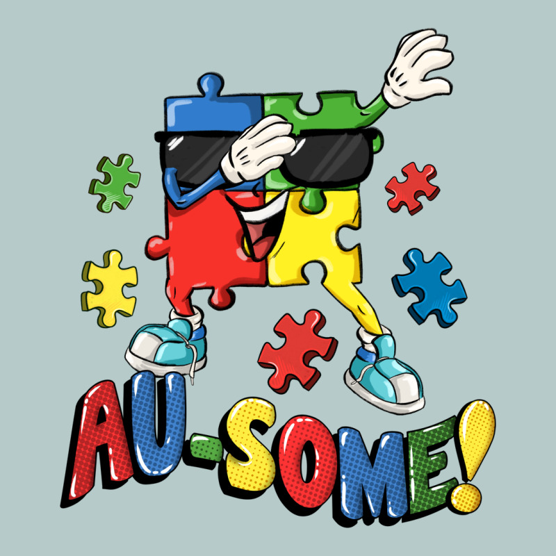 Au-some! Autism Puzzle Dabbing Heavy Core Tee by FaDigitalArtStudio | Teevron
