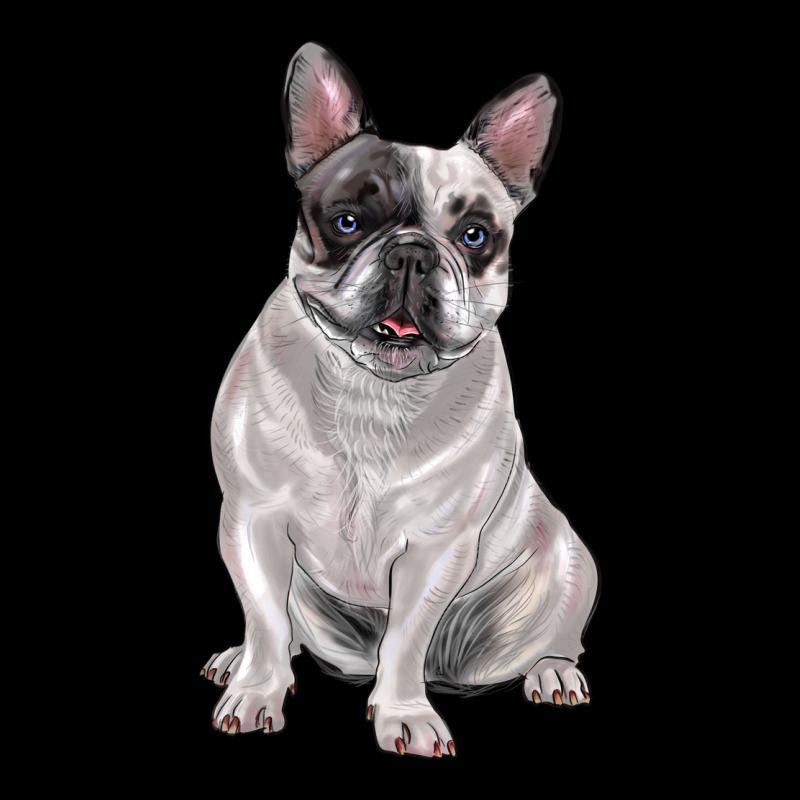 White Black French Bulldog Ladies Tee by LillyAllenDesigns | Teevron