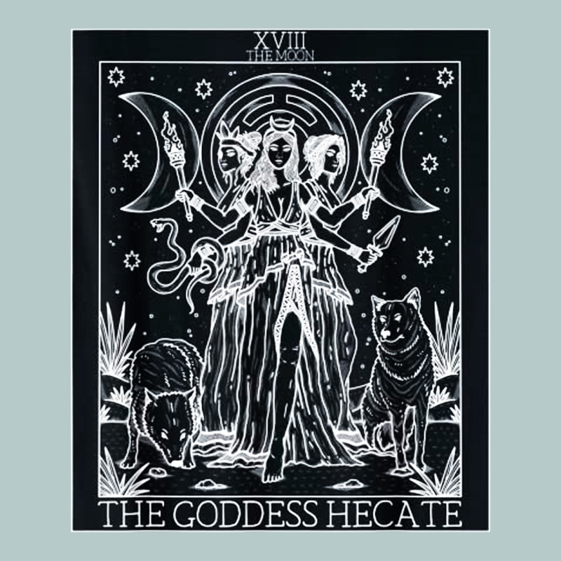 Hecate Tarot Card Triple Moon Goddess Witch Wiccan Pagan Heavy Core Tee by artisFamous | Teevron