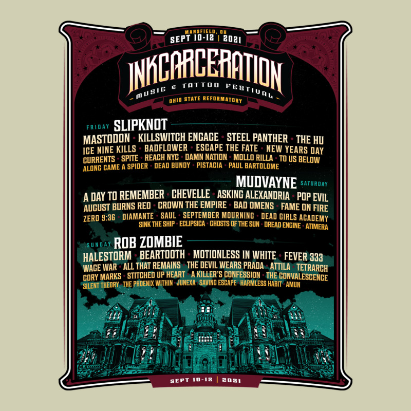 Face Mask Mansfield Ohio Inkcarceration Lineup Heavy Core Tee by artisFamous | Teevron