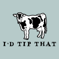 I'd Tip That Funny Cow Tipping Design Heavy Core Tee | Teevron