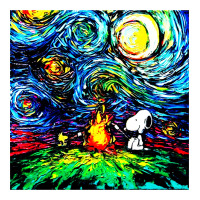 starry night print van gogh parody | Teevron
