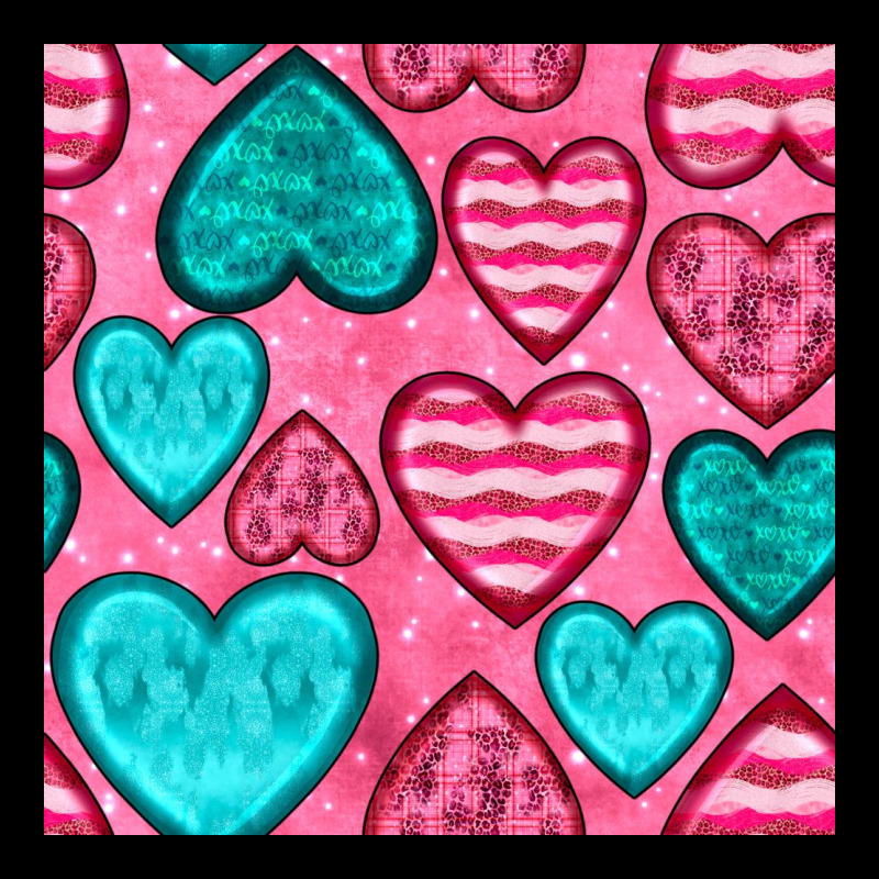 Valentines Day Hearts Seamless Pattern Premium Tee by BundleAndBundleShop | Teevron