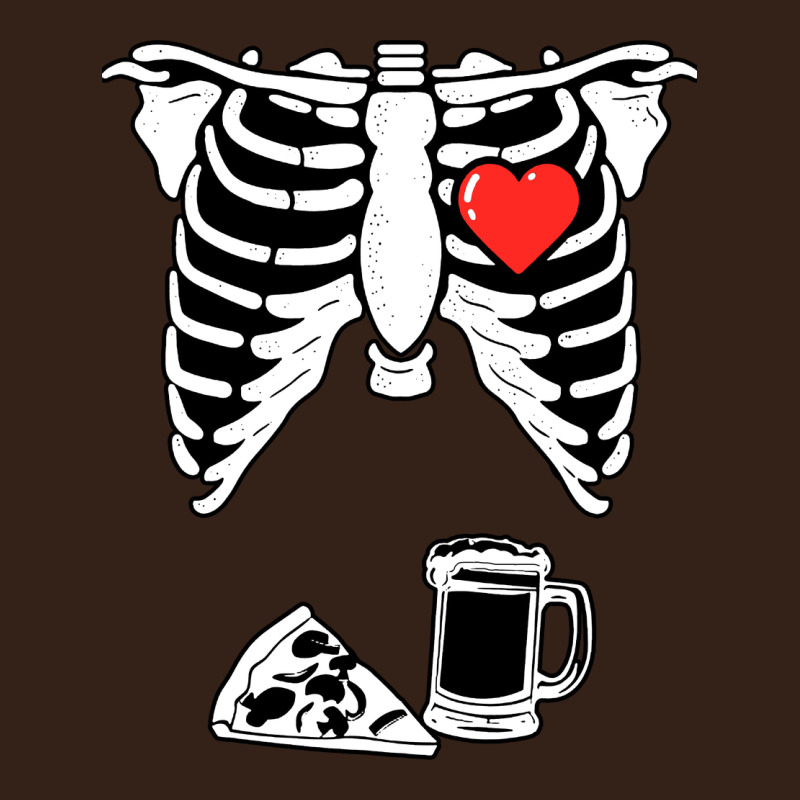 Dad Skeleton Halloween Beer Pizza Heavy Core Tee by artisFamous | Teevron