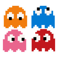 pacman ghosts cool retro 80s | Teevron