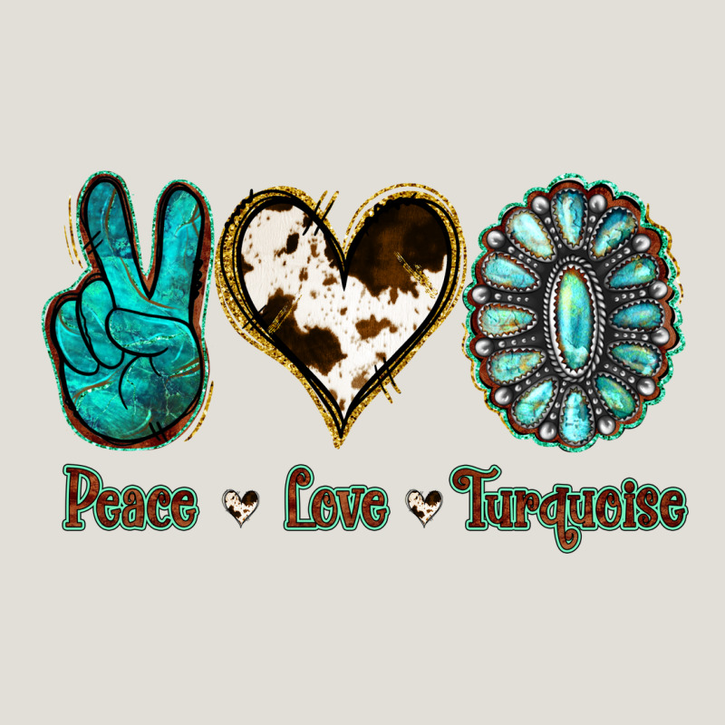 Peace Love Turquoise Heavy Core Tee by Jasminsmagicworld | Teevron