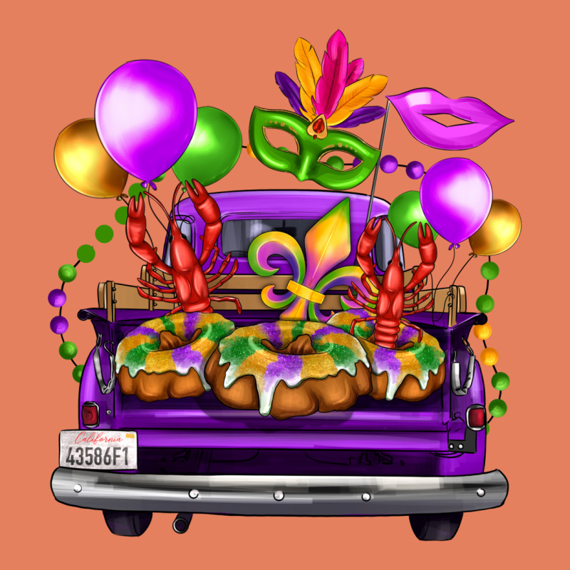 Mardi Gras Farm Truck Back View Classic Tee by FaDigitalArtStudio | Teevron