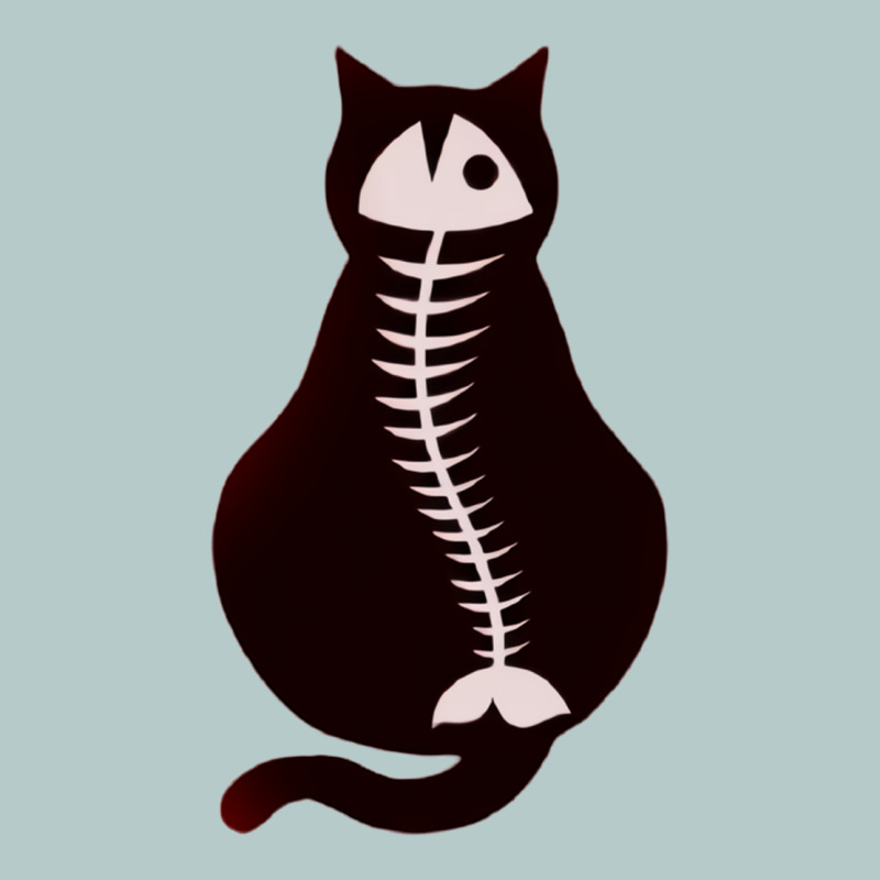 Cat With Fish Bone Heavy Core Tee by artisFamous | Teevron