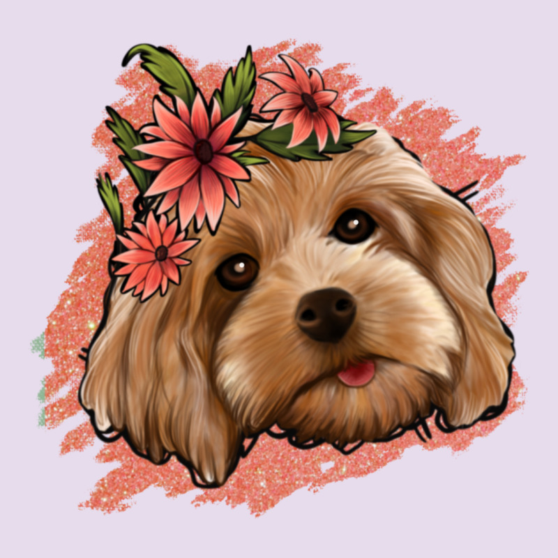 Cockapoo Floral Pink Glitter Premium Hoodie by Jasminsmagicworld | Teevron