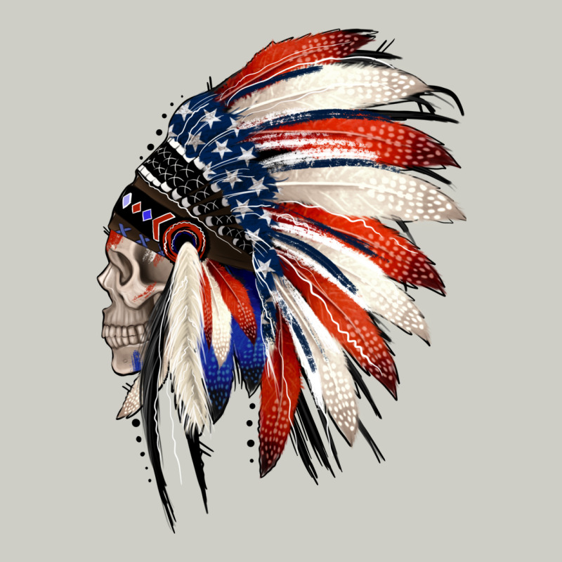 4th Of July Indian Headdress Gypsy Spirit Skull Heavyweight Hoodie by Jasminsmagicworld | Teevron