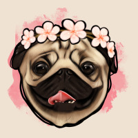 Pug Floral Urban Heavy Tee | Teevron