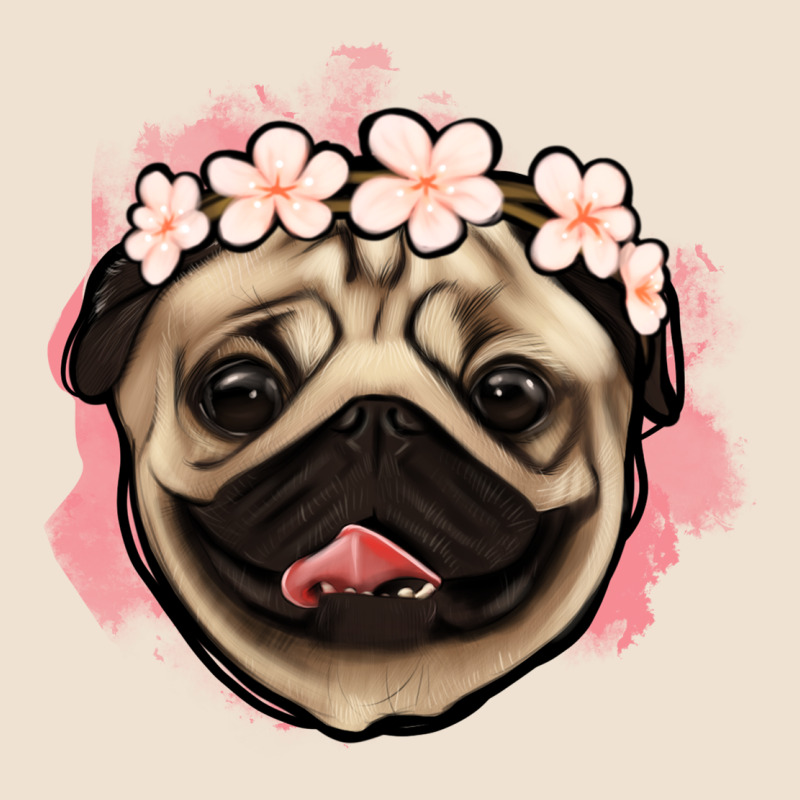 Pug Floral Urban Heavy Tee by Jasminsmagicworld | Teevron