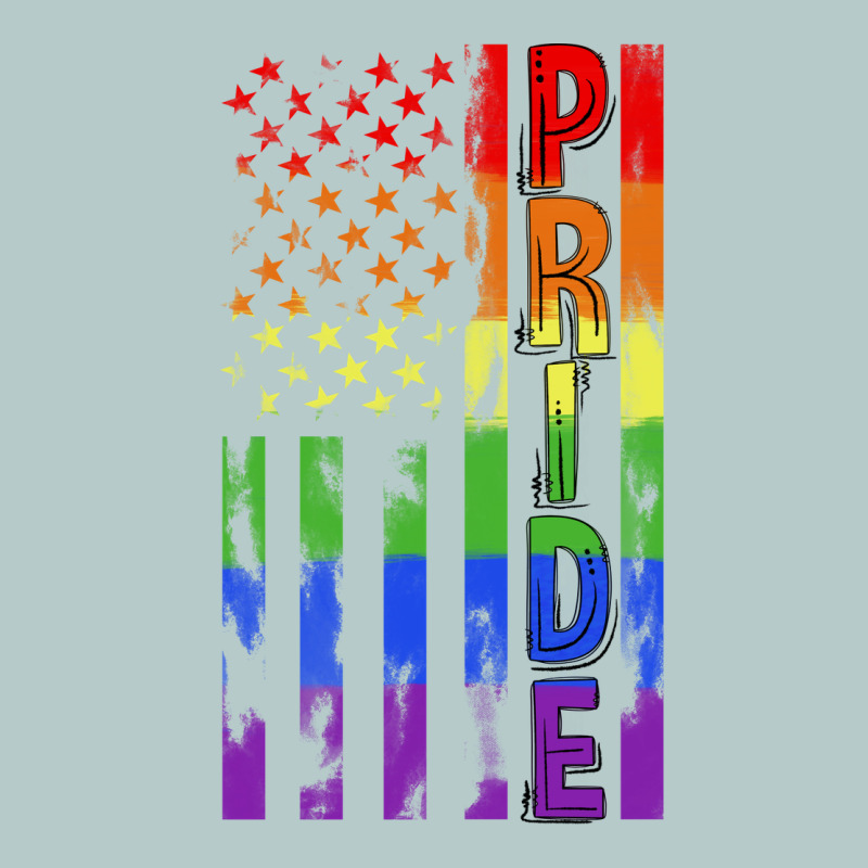 Lgbtq Pride American Flag Heavy Core Tee by FaDigitalArtStudio | Teevron