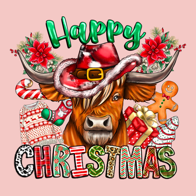 Happy Christmas Cow Urban Heavy Tee by CowhideDigitalArt | Teevron