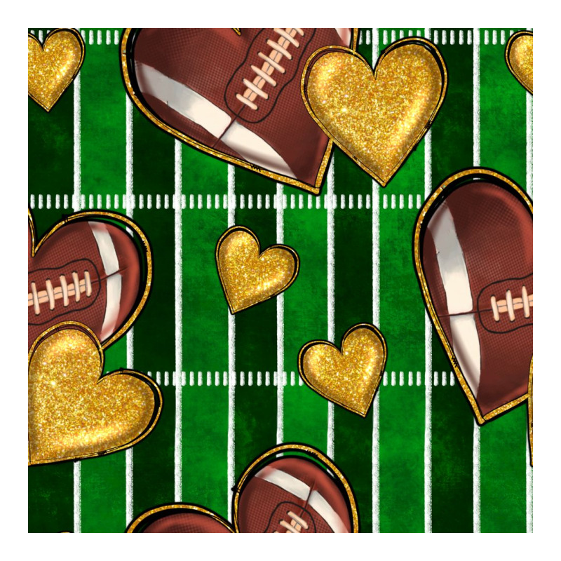 American Football Field And Hearts Seamless Pattern Premium Tee by BundleAndBundleShop | Teevron