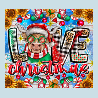 Love Christmas Highland Cow Ladies Tee | Teevron