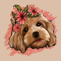 Cockapoo Floral Pink Glitter Urban Heavy Tee | Teevron
