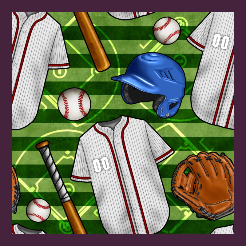 Baseball Uniform And Field Seamless Pattern Premium Tee by BundleAndBundleShop | Teevron