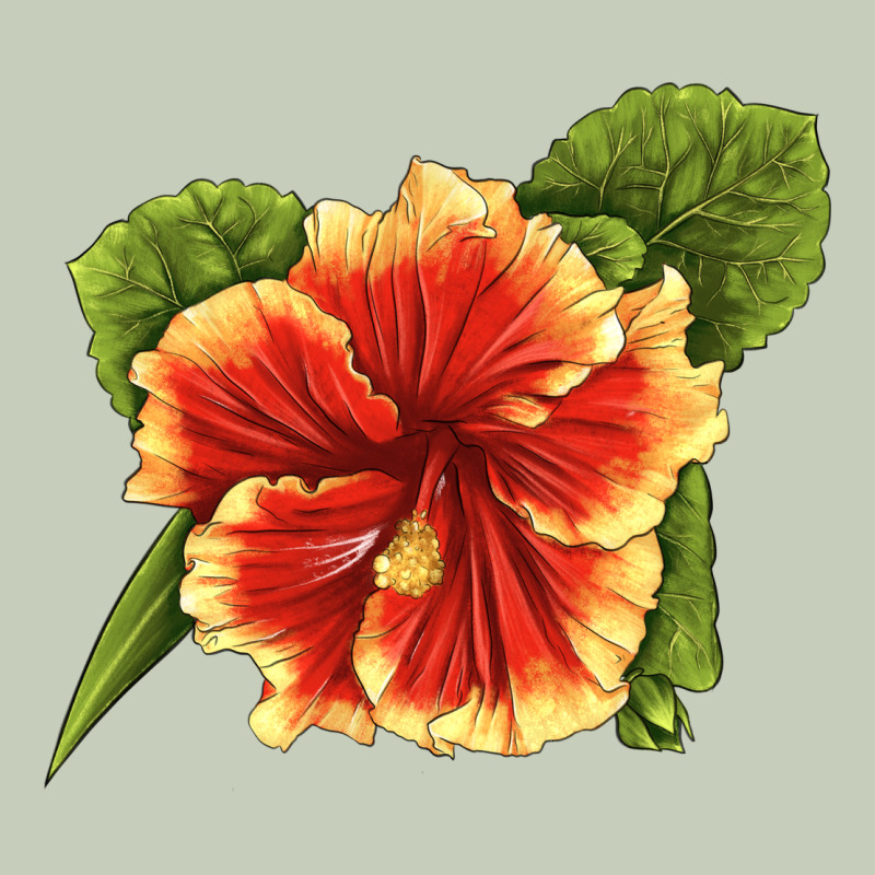 Hawaiian Hibiscus Flower Illustrations Ladies Tee by LillyAllenDesigns | Teevron