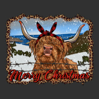 Merry Christmas Highland Cow With Farm Urban Heavy Tee | Teevron