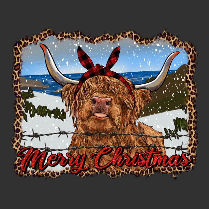 Merry Christmas Highland Cow With Farm Urban Heavy Tee by RanaPortraitStore | Teevron