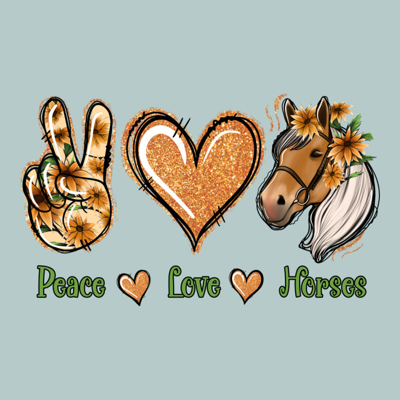 Peace Love Horses Heavy Core Tee by Jasminsmagicworld | Teevron