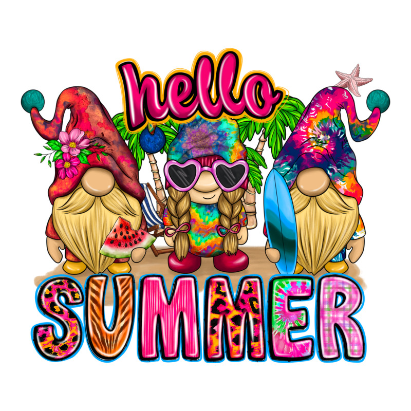 Hello Summer Gnome Ladies Tee by CowhideDigitalArt | Teevron