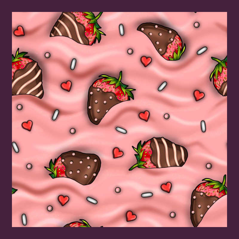 Valentines Day Strawberries In Cream Seamless Pattern Premium Tee by BundleAndBundleShop | Teevron