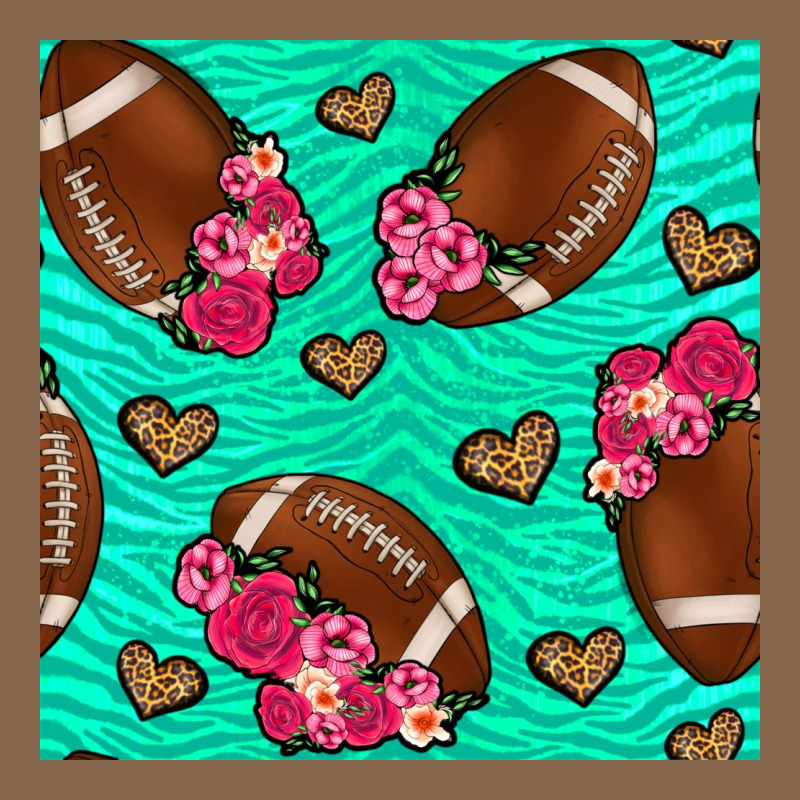 American Football Roses And Hearts Seamless Pattern Premium Tee by BundleAndBundleShop | Teevron