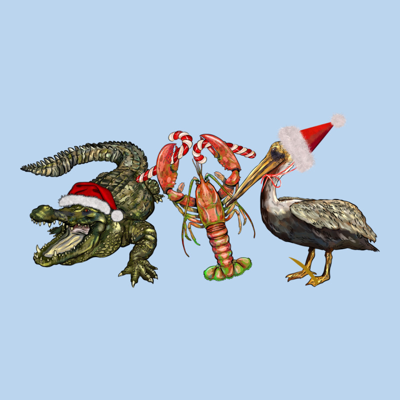 Christmas Alligator Pelican Crawfish Classic Tee by BarkalooDesign | Teevron