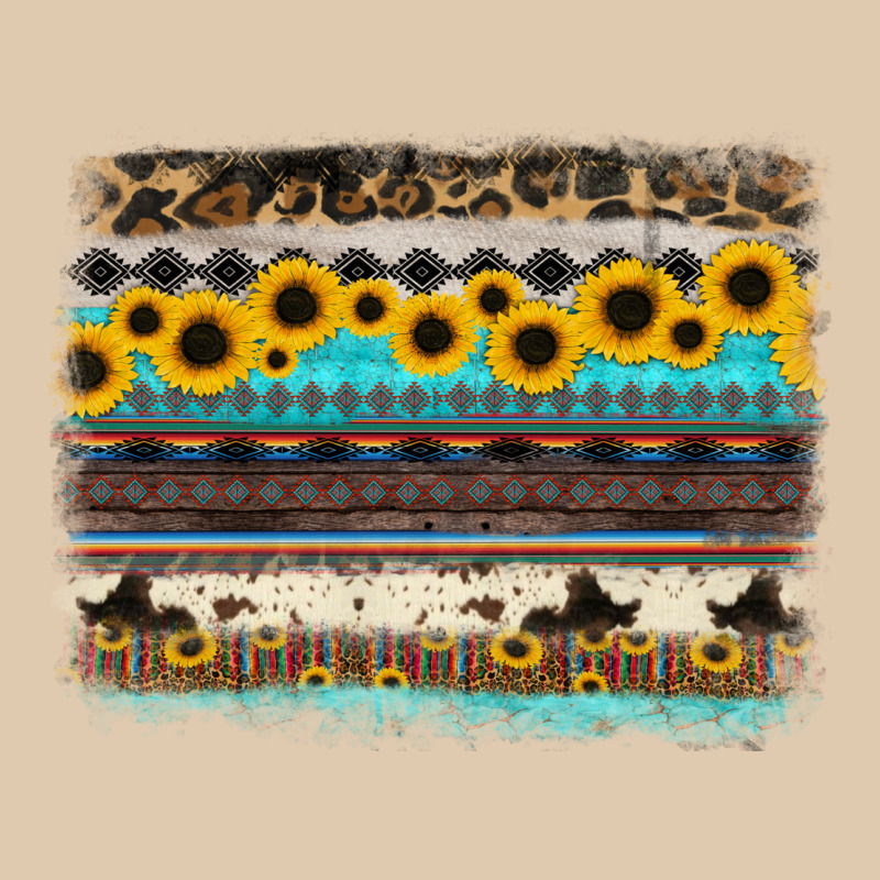 Sunflower Aztec Serape Cowhide Background Heavyweight Sweatshirt by RanaPortraitStore | Teevron