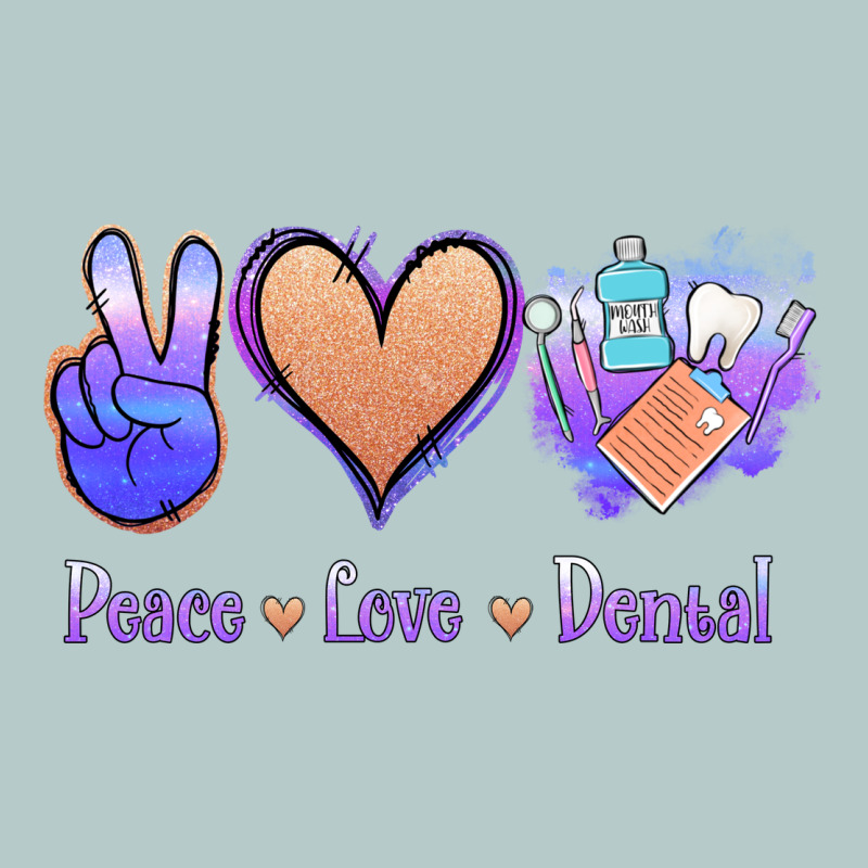 Peace Love Dental Heavy Core Tee by Jasminsmagicworld | Teevron