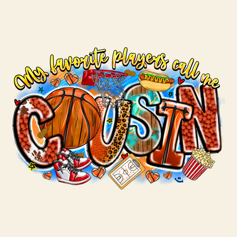 My Favorite Players Call Me Cousin Basketball Vintage Tee by CowhideDigitalArt | Teevron
