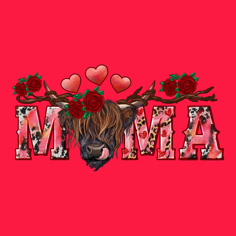 Valentine's Day Mama Black Highland Cow Zipper Hoodie by RanaPortraitStore | Teevron