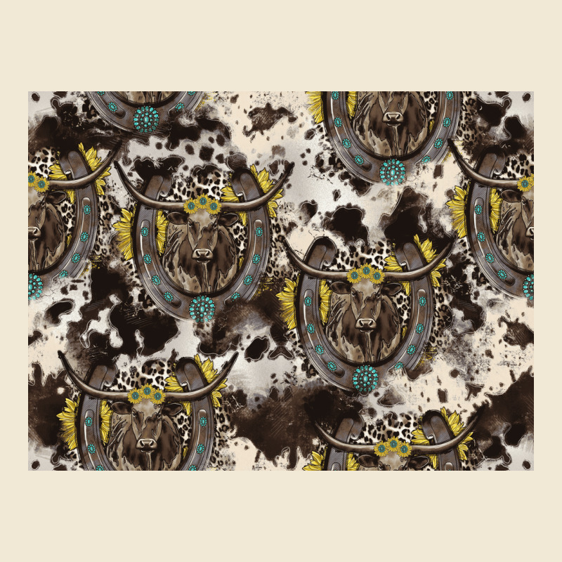 Longhorn Pattern Ladies Tee by CowhideDigitalArt | Teevron