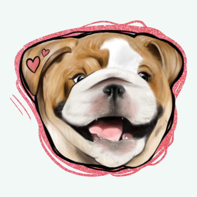 Bulldog Pink Glitter Premium Hoodie by Jasminsmagicworld | Teevron