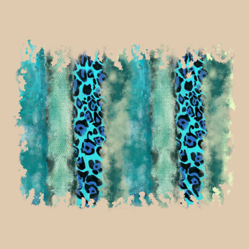 Turquoise Leopard Watercolor Brushstroke Background Heavyweight Sweatshirt by RanaPortraitStore | Teevron