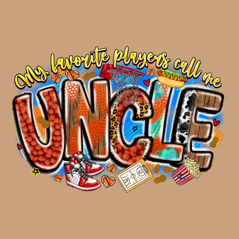 My Favorite Players Call Me Uncle Basketball Vintage Tee by CowhideDigitalArt | Teevron