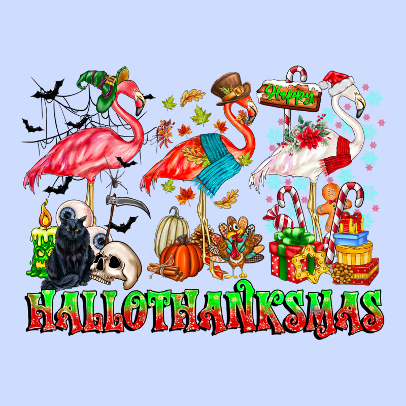 Happy Hallothanksmas Flamingo Urban Heavy Tee by CowhideDigitalArt | Teevron