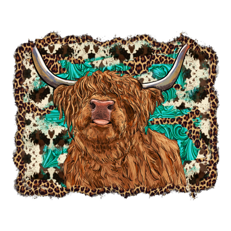 Highland Cow Western Background Urban Heavy Tee by RanaPortraitStore | Teevron