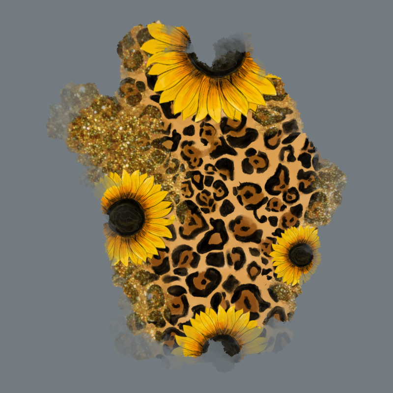 Glitter Sunflowers Leopard Patch Heavyweight Sweatshirt by RanaPortraitStore | Teevron