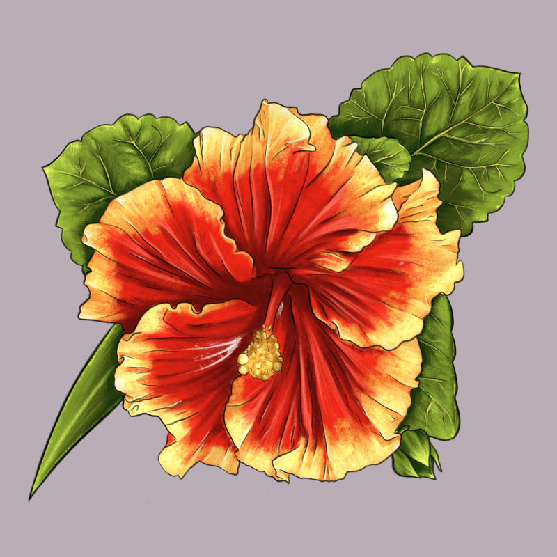 Hawaiian Hibiscus Flower Illustrations Vintage Tee by LillyAllenDesigns | Teevron