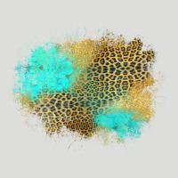Turquoise Leopard Patch Zipper Hoodie | Teevron