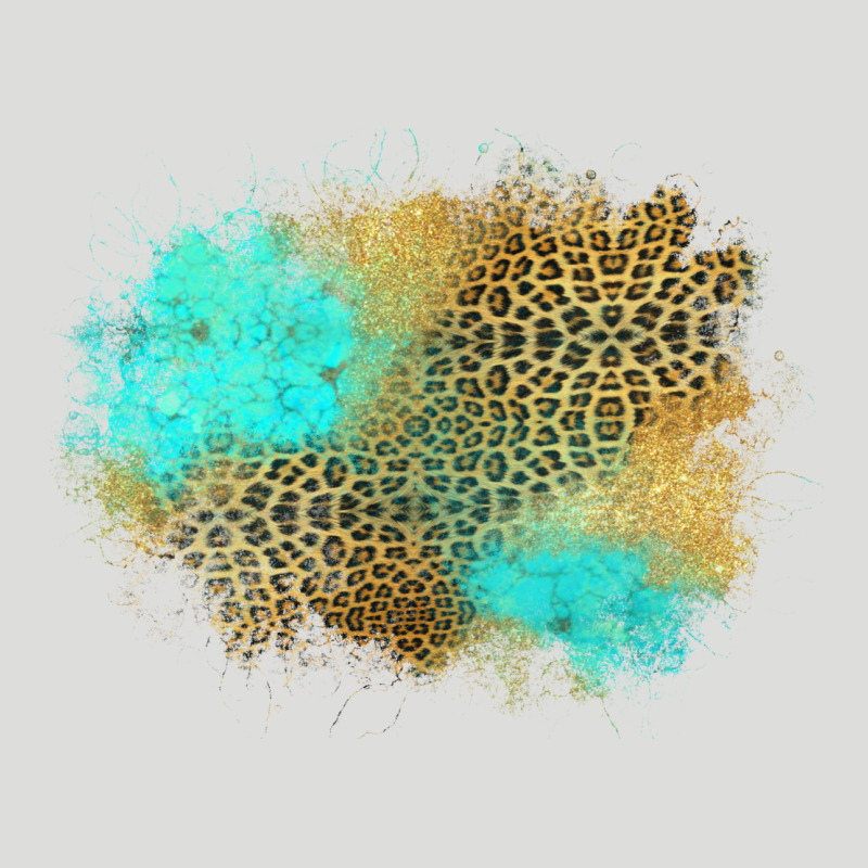Turquoise Leopard Patch Zipper Hoodie by Jasminsmagicworld | Teevron