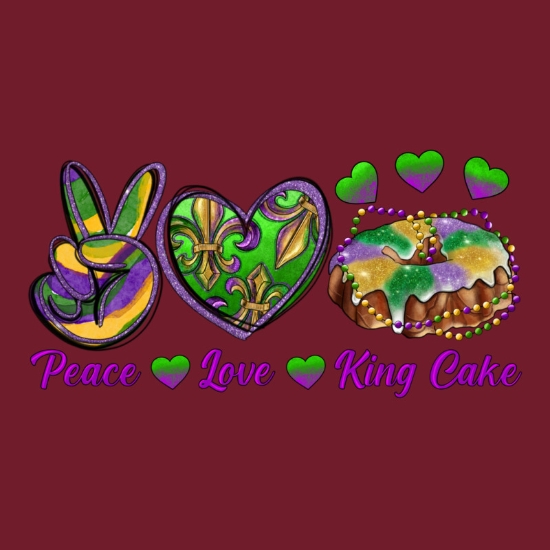 Peace Love Mardi Gras King Cake Zipper Hoodie by RanaPortraitStore | Teevron